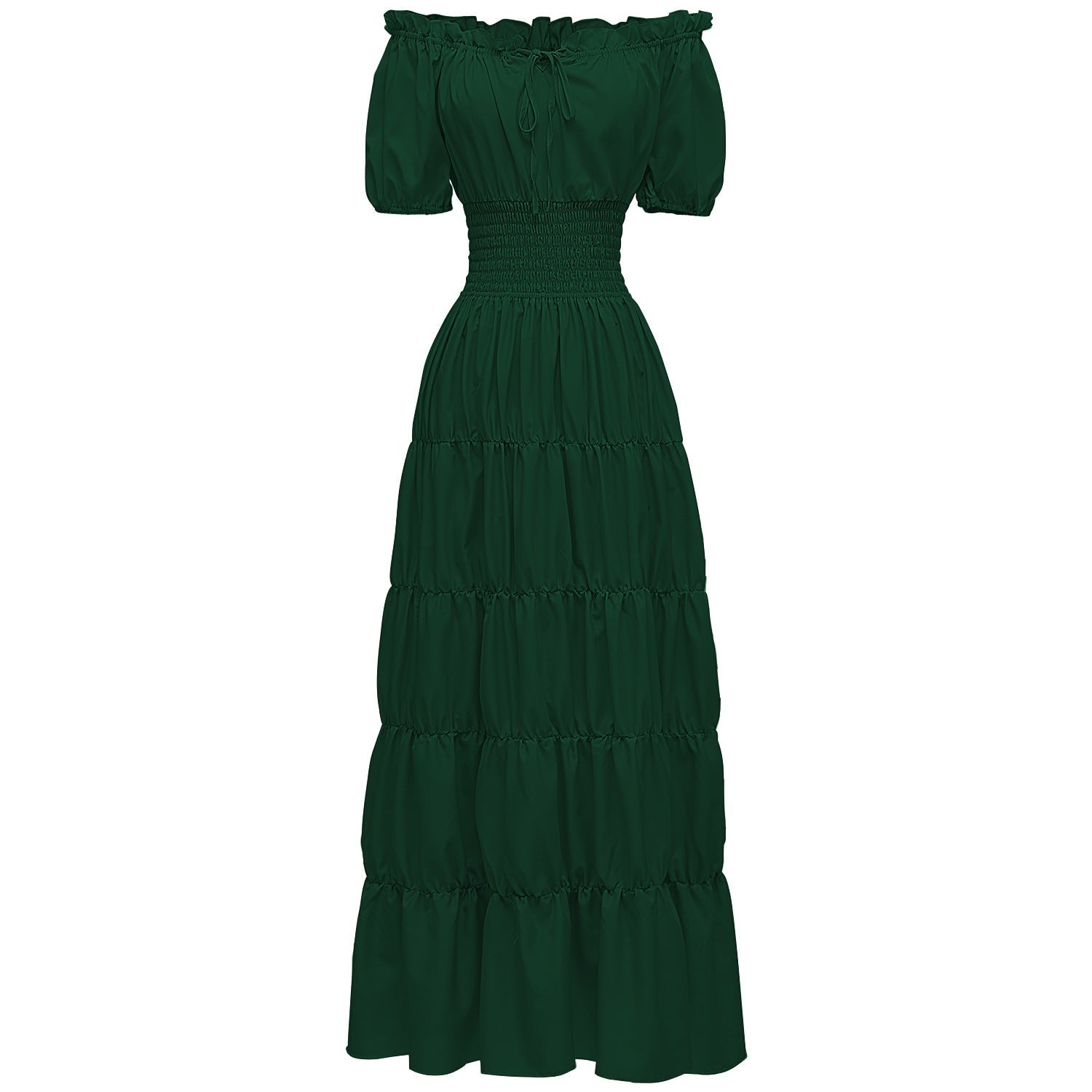 AIZA™ – Classic Corset Long Retro Maxi Dress