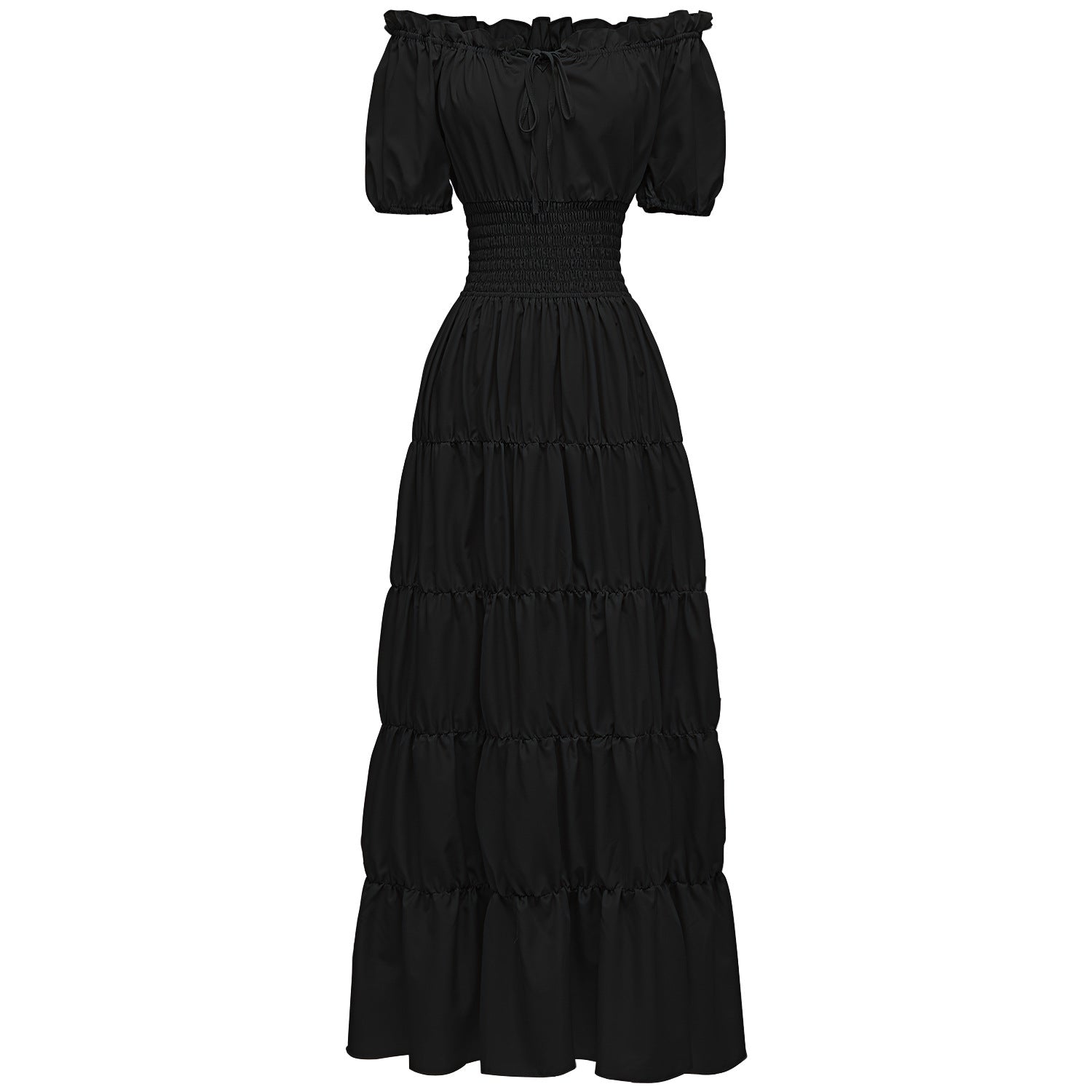AIZA™ – Classic Corset Long Retro Maxi Dress